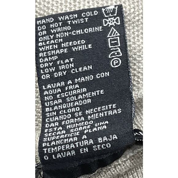 Chelsea Theodore Cardigan Women XXL Gray Sweater Open Front Wool Blend HOLE - Picture 5 of 6